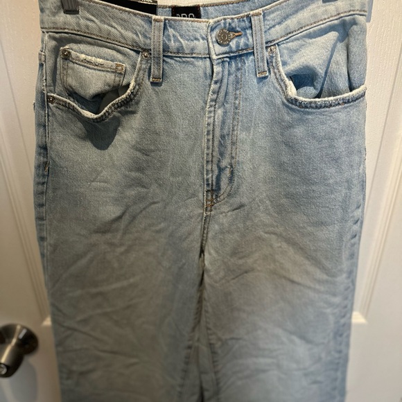 BDG Urban Outfitters Jeans Women Size 27 Blue Puddle Super High Waist Wide Leg - Picture 3 of 7